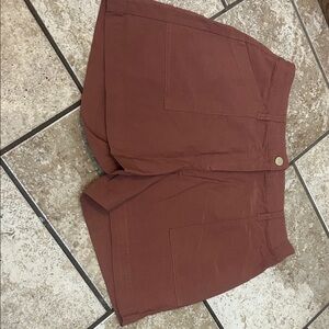 Nicole Miller Rust Cargo Shorts